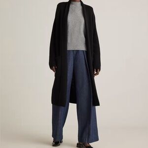 Quince Size XS Australian Merino Wool Duster Cardigan, Pure Wool with Pockets